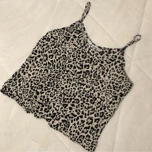 Vero Moda Cheetah Print Cropped Tank Top
